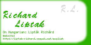 richard liptak business card