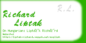 richard liptak business card